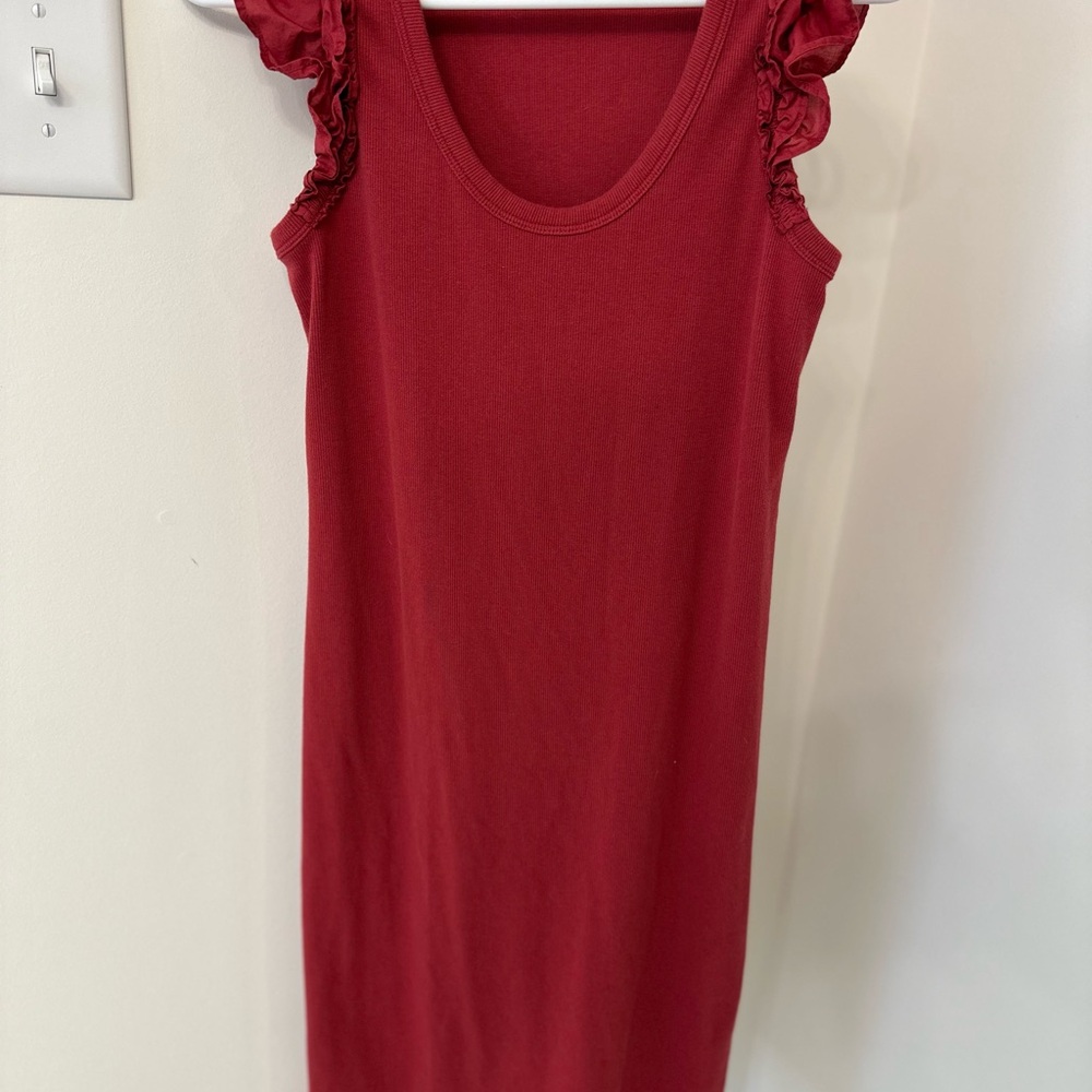 The Nines by HATCH Ruffled Red Mini Dress